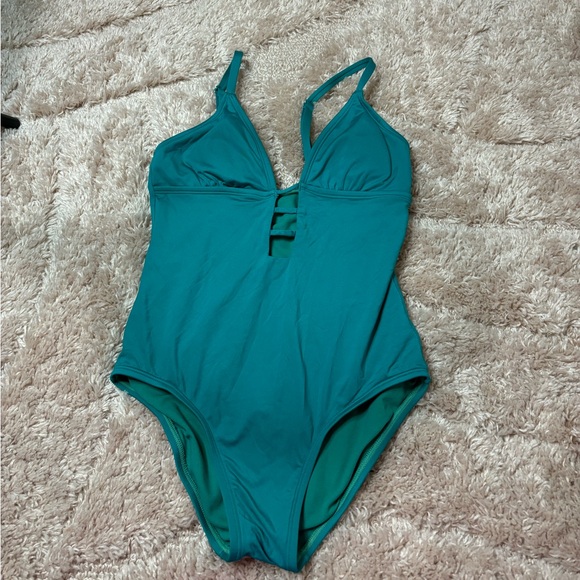 Turquoise one piece swimsuit size small - Picture 1 of 2